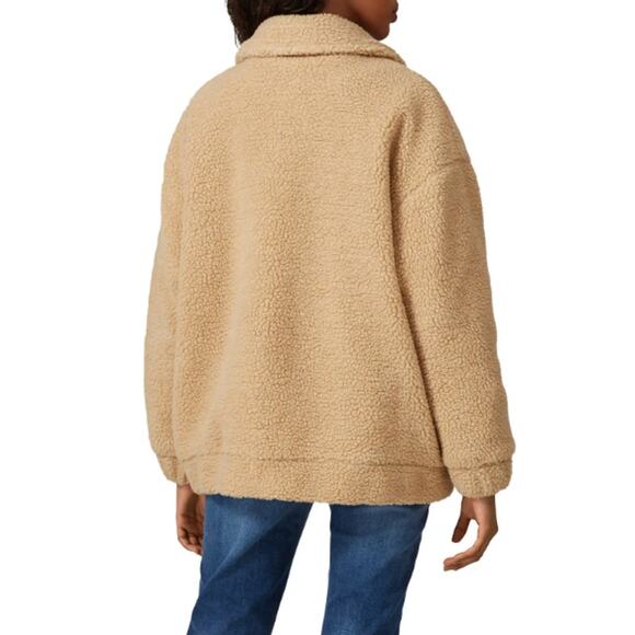 Show Me Your Mumu X RTR Beige Faux Shearling Cordella Jacket Size XL - Picture 2 of 10